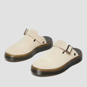 Dr. Martens Carlson Suede Mules in Warm Sand